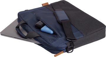 Een Trust laptoptas Lisboa voor 16 inch laptops, blauw koop je bij Muys Kantoor & Kado