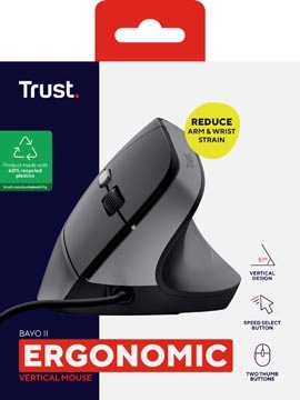 Een Trust Bayo II ergonomische muis, voor rechtshandigen koop je bij Muys Kantoor & Kado