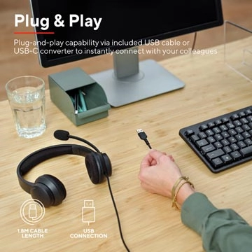 Een Trust USB Headset HS-260, noise cancelling koop je bij Muys Kantoor & Kado