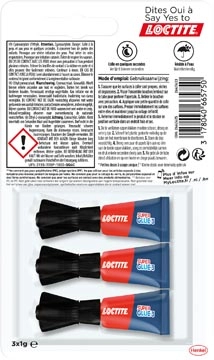 Een Loctite Mini Dose secondelijm, 1 g, 2 + 1 gratis, op blister koop je bij Muys Kantoor & Kado