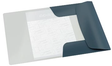 Een Leitz Cosy elastomap met 3 kleppen, uit karton, ft A4, grijs koop je bij Muys Kantoor & Kado