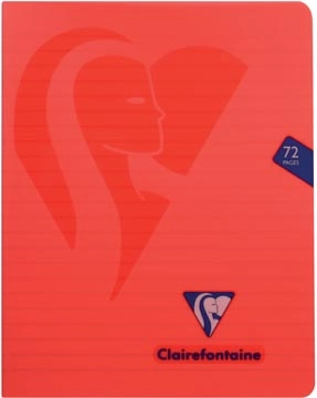 Een Clairefontaine schrift mimesys voor ft A5, 72 bladzijden, kaft in PP, gelijnd, geassorteerde kleuren koop je bij Muys Kantoor & Kado