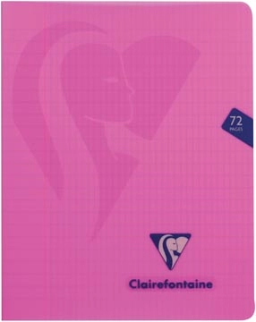 Een Clairefontaine schrift mimesys voor ft A5, 72 bladzijden, kaft in PP, geruit 4 x 8, geassorteerde kleuren koop je bij Muys Kantoor & Kado