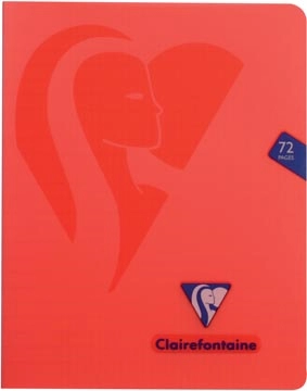 Een Clairefontaine schrift mimesys voor ft A5, 72 bladzijden, kaft in PP, geruit 4 x 8, geassorteerde kleuren koop je bij Muys Kantoor & Kado