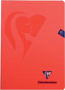 Een Clairefontaine schrift mimesys voor ft A4, 80 bladzijden, kaft in PP, gelijnd, geassorteerde kleuren koop je bij Muys Kantoor & Kado