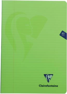 Een Clairefontaine schrift mimesys voor ft A4, 80 bladzijden, kaft in PP, gelijnd, geassorteerde kleuren koop je bij Muys Kantoor & Kado