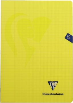 Een Clairefontaine schrift mimesys voor ft A4, 80 bladzijden, kaft in PP, geruit 4 x 8, geassorteerde kleuren koop je bij Muys Kantoor & Kado