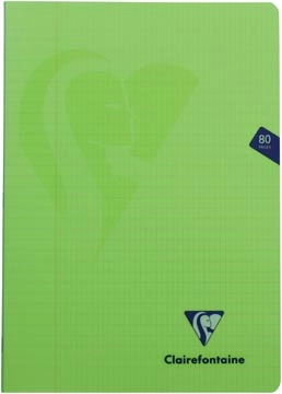 Een Clairefontaine schrift mimesys voor ft A4, 80 bladzijden, kaft in PP, geruit 4 x 8, geassorteerde kleuren koop je bij Muys Kantoor & Kado