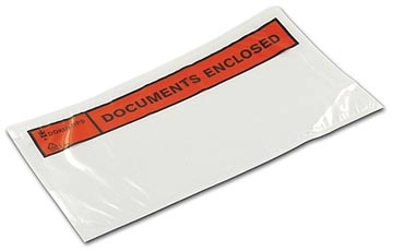 Een Paklijstenvelop Dokulops A5, ft 225 x 160 mm, doos van 1000 stuks, tekst: documents enclosed koop je bij Muys Kantoor & Kado