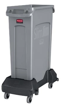 Een Rubbermaid afvalcontainer Slim Jim, 87 liter, grijs koop je bij Muys Kantoor & Kado