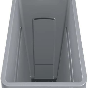 Een Rubbermaid afvalcontainer Slim Jim, 87 liter, grijs koop je bij Muys Kantoor & Kado