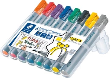 Een Staedtler merkstift Lumocolor Flipchart 8 stuks koop je bij Muys Kantoor & Kado