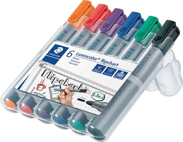 Een Staedtler merkstift Lumocolor Flipchart 6 stuks koop je bij Muys Kantoor & Kado