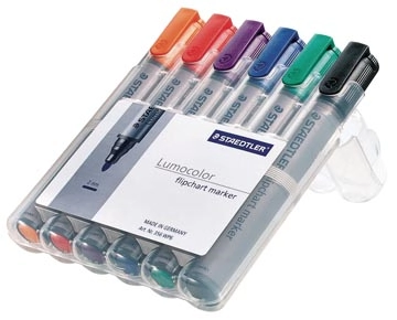 Een Staedtler merkstift Lumocolor Flipchart 6 stuks koop je bij Muys Kantoor & Kado