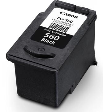 Een Canon inktcartridge PG-560, 180 pagina's, OEM 3713C001, zwart koop je bij Muys Kantoor & Kado