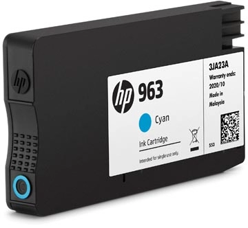 Een HP inktcartridge 963, 700 pagina's, OEM 3JA23AE, cyaan koop je bij Muys Kantoor & Kado