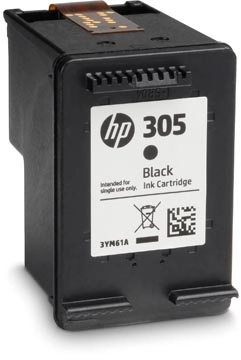 Een HP inktcartridge 305, 120 pagina's, OEM 3YM61AE, zwart koop je bij Muys Kantoor & Kado