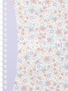 Een Oxford Floral softcover spiraalschrift, ft A6, 50 vel, geruit 5 mm, 4 geassorteerde designs koop je bij Muys Kantoor & Kado