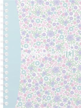 Een Oxford Floral softcover spiraalschrift, ft A6, 50 vel, geruit 5 mm, 4 geassorteerde designs koop je bij Muys Kantoor & Kado