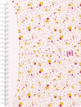 Een Oxford Floral hardcover spiraalschrift, ft A5, 60 vel, geruit 5 mm, 4 geassorteerde designs koop je bij Muys Kantoor & Kado