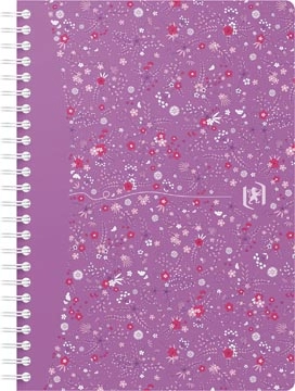 Een Oxford Floral hardcover spiraalschrift, ft A5, 60 vel, geruit 5 mm, 4 geassorteerde designs koop je bij Muys Kantoor & Kado