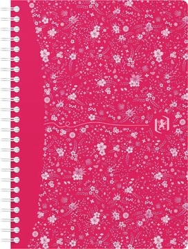 Een Oxford Floral hardcover spiraalschrift, ft A5, 60 vel, geruit 5 mm, 4 geassorteerde designs koop je bij Muys Kantoor & Kado