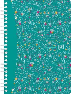 Een Oxford Floral hardcover spiraalschrift, ft A5, 60 vel, geruit 5 mm, 4 geassorteerde designs koop je bij Muys Kantoor & Kado