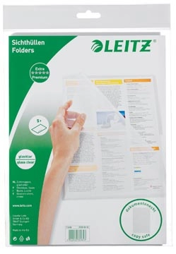 Een Leitz L-map ft A4, uit harde PVC, pak van 100 stuks koop je bij Muys Kantoor & Kado