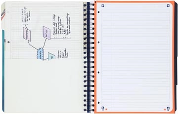 Een Oxford School Projectbook spiraalschrift, ft A4+, 4-gaats, gelijnd, aqua blauw koop je bij Muys Kantoor & Kado