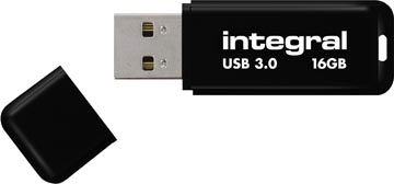 Een Integral USB stick 3.0, 16 GB, zwart koop je bij Muys Kantoor & Kado