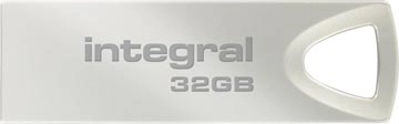 Een Integral ARC USB stick 2.0, 32 GB, zilver koop je bij Muys Kantoor & Kado