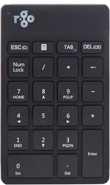 Een R-Go Numpad Break numeriek Bluetooth toetsenbord, zwart koop je bij Muys Kantoor & Kado