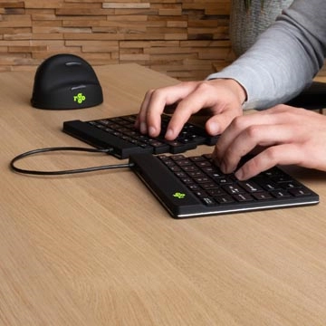 Een R-Go Split Break ergonomisch Bluetooth toetsenbord, qwerty, zwart koop je bij Muys Kantoor & Kado