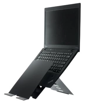 Een R-Go Riser Flexible laptopstandaard, zwart koop je bij Muys Kantoor & Kado