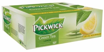 Een Pickwick thee, green tea lemon, pak van 100 stuks koop je bij Muys Kantoor & Kado