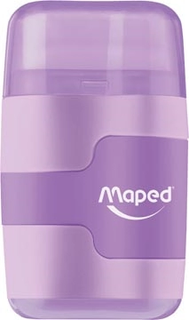 Een Maped potloodslijper + gom Connect Soft Touch, pastelkleur, op blister koop je bij Muys Kantoor & Kado