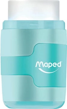 Een Maped potloodslijper + gom Connect Soft Touch, pastelkleur, op blister koop je bij Muys Kantoor & Kado