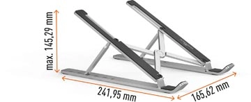 Een Durable Fold laptopstandaard, zilver koop je bij Muys Kantoor & Kado