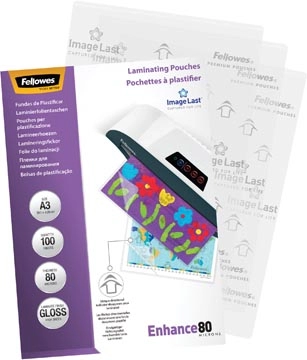 Een Fellowes lamineerhoes Enhance80 ft A3, 160 micron (2 x 80 micron), pak van 100 stuks koop je bij Muys Kantoor & Kado