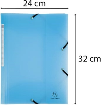 Een Exacompta Chromaline elastomap met 3 kleppen, met rugetiket, geassorteerde pastelkleuren koop je bij Muys Kantoor & Kado