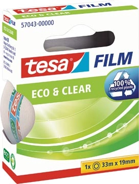 Een Tesafilm eco&clear ecoLogo, ft 19 mm x 33 m koop je bij Muys Kantoor & Kado