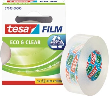 Een Tesafilm eco&clear ecoLogo, ft 19 mm x 33 m koop je bij Muys Kantoor & Kado