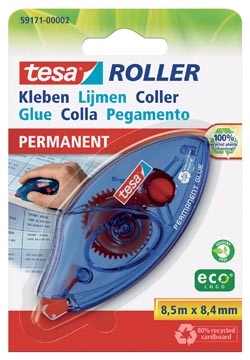 Een Tesa lijmroller permanent ecoLogo, ft 8,4 mm x 8 m, op blister koop je bij Muys Kantoor & Kado