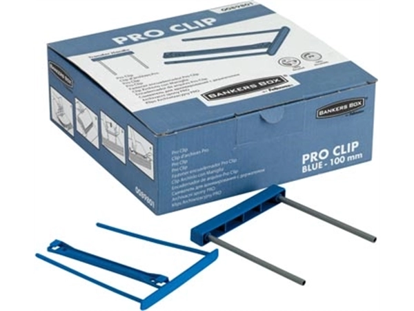 Een Bankers Box Pro Clip, blauw, doos van 50 stuks koop je bij Muys Kantoor & Kado