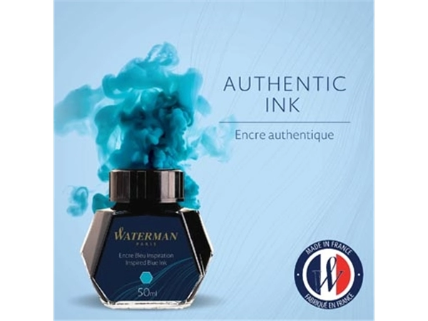 Een Waterman vulpeninkt 50 ml, blauw (Inspired) koop je bij Muys Kantoor & Kado