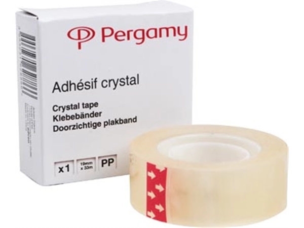 Een Pergamy plakband Crystal Clear koop je bij Muys Kantoor & Kado