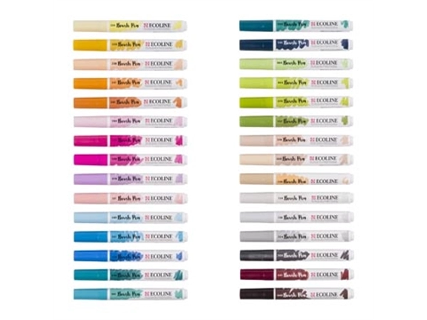 Een Talens Ecoline Brush pen, etui van 30 stuks, set Additional koop je bij Muys Kantoor & Kado