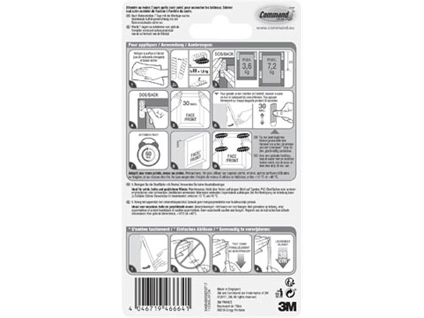 Een Command fotolijststrip, large, draagvermogen 7,2 kg, zwart, blister van 8 stuks koop je bij Muys Kantoor & Kado