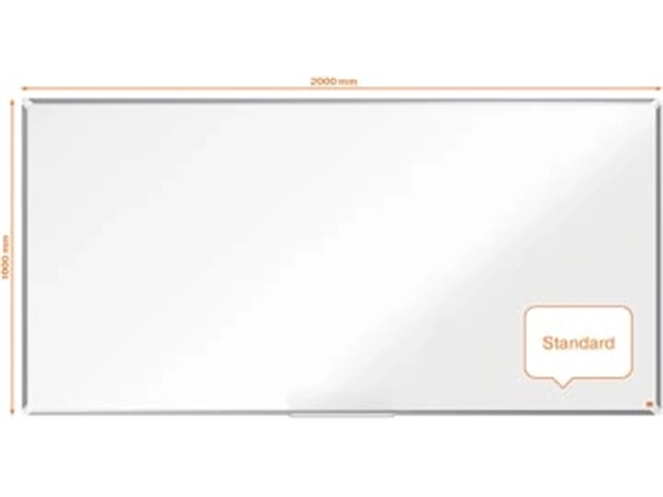 Een Nobo Premium Plus whiteboard, gelakt staal, magnetisch, 100 x 200 cm koop je bij Muys Kantoor & Kado