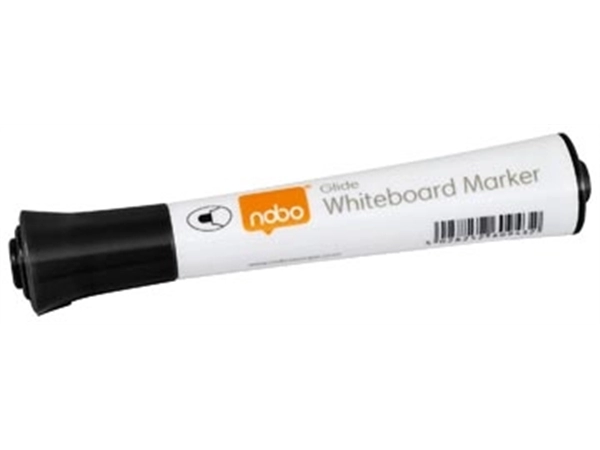 Een Nobo Glide whiteboardmarker, ronde punt, pak van 10 stuks, zwart koop je bij Muys Kantoor & Kado